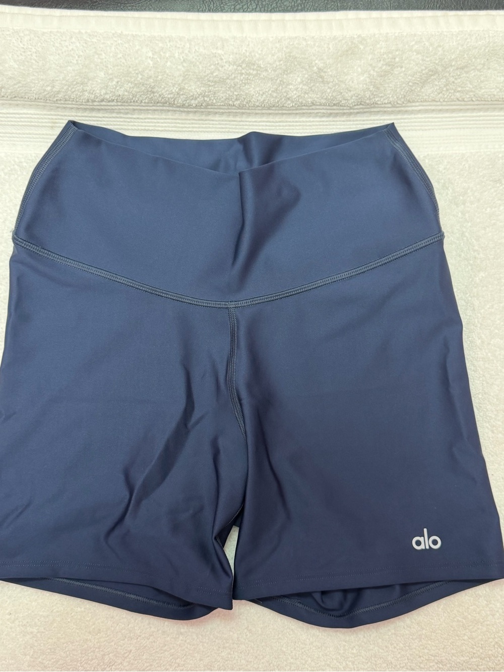 ALO Yoga High-Rise Navy Bike Shorts